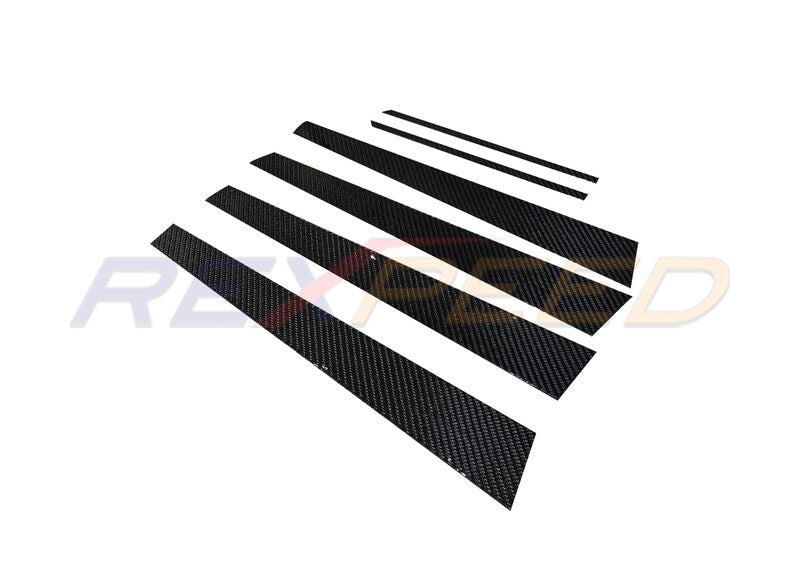 Rexpeed CT9A CF Pillar Trim Black for Mitsubishi Lancer Evolution