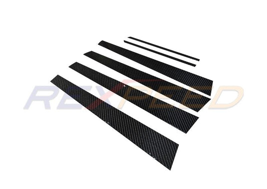 Rexpeed CT9A CF Pillar Trim Black for Mitsubishi Lancer Evolution