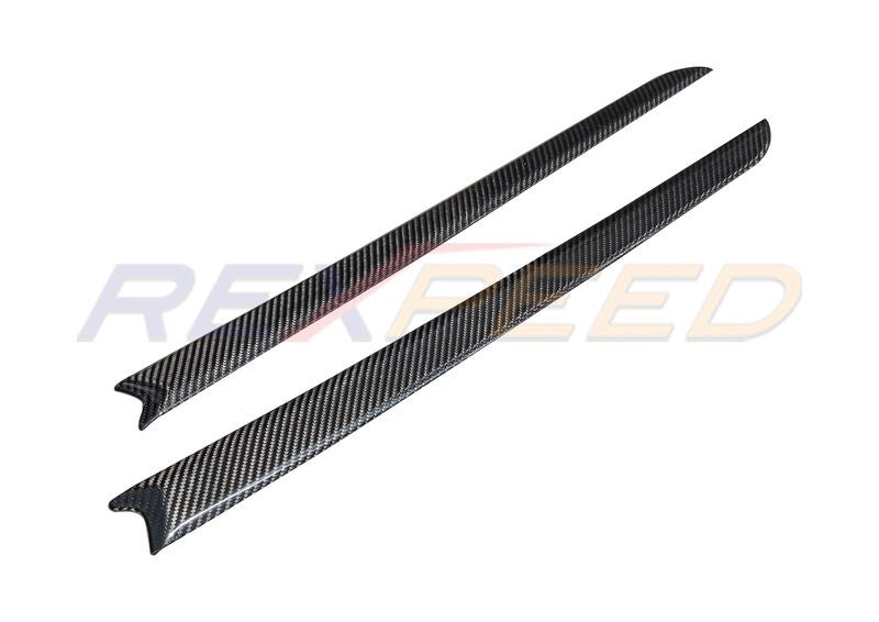 Rexpeed Evo X Dry Carbon Door Trim Covers for Mitsubishi