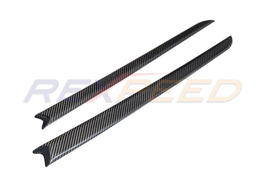 Rexpeed Evo X Dry Carbon Door Trim Covers for Mitsubishi