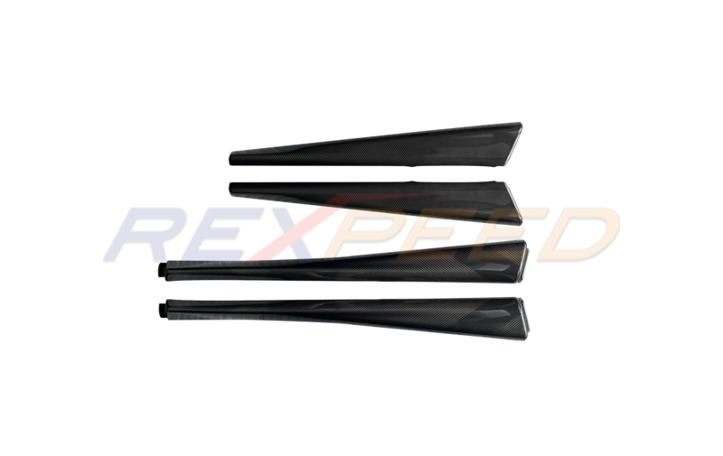Rexpeed Dry Carbon Door Trim 4pcs Matte for Subaru WRX