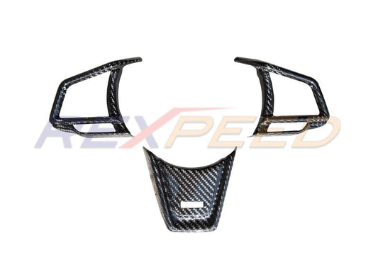 Rexpeed Dry Carbon Steering Wheel Cover for Subaru WRX AT