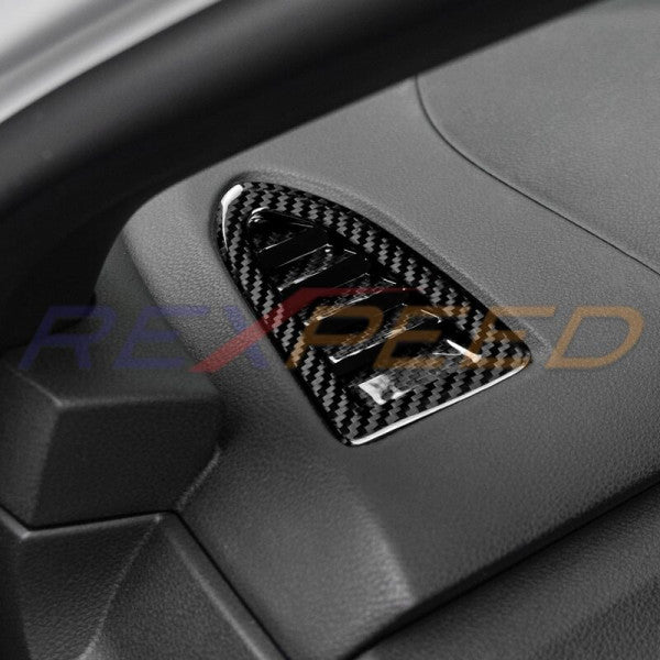 Rexpeed Dry Carbon Defroster Vent Covers for Subaru WRX - Red