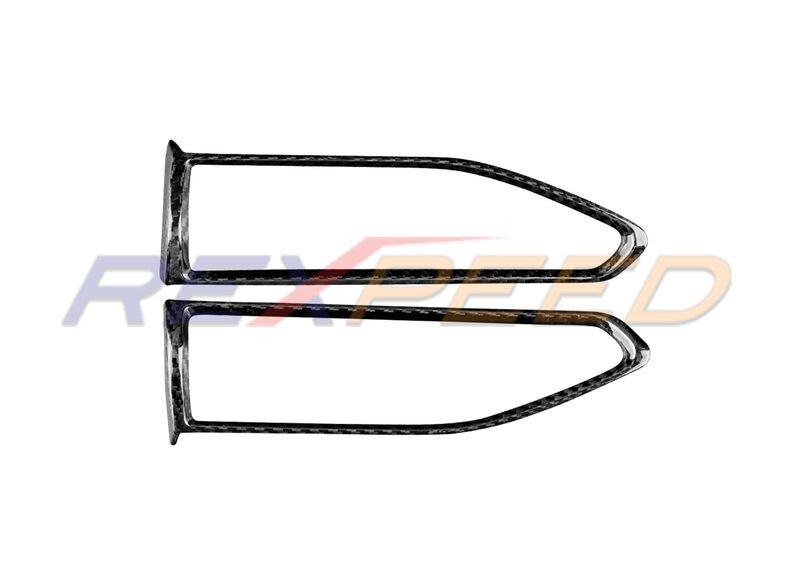 Rexpeed Dry Carbon AC Vent Trim Covers Red for Subaru WRX