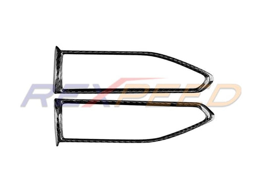 Rexpeed Dry Carbon AC Vent Trim Covers Red for Subaru WRX