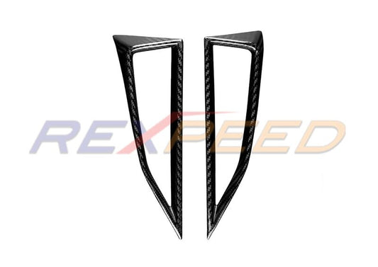 Rexpeed Dry Carbon AC Vent Trim Covers Red for Subaru WRX