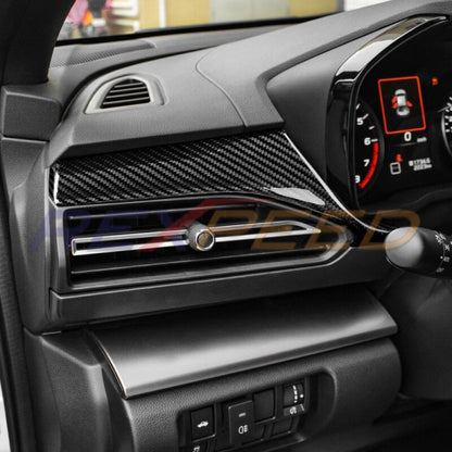 Rexpeed Dry Carbon Dash Covers Black (LHD) for Subaru WRX