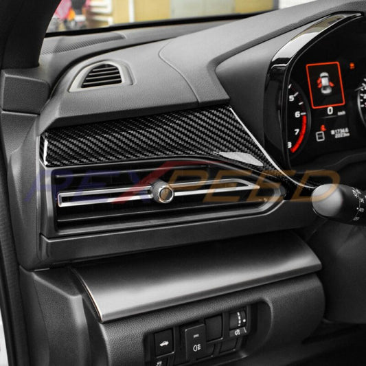 Rexpeed Dry Carbon Dash Covers Red (LHD) for Subaru WRX