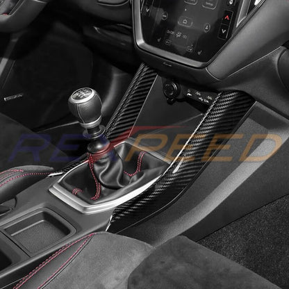 Rexpeed Dry Carbon Gearshift Side Covers Black MT for Subaru WRX