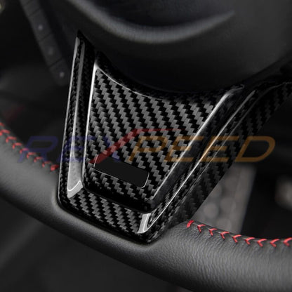 Rexpeed V2 Dry Carbon Steering Wheel Cover Black for Subaru WRX