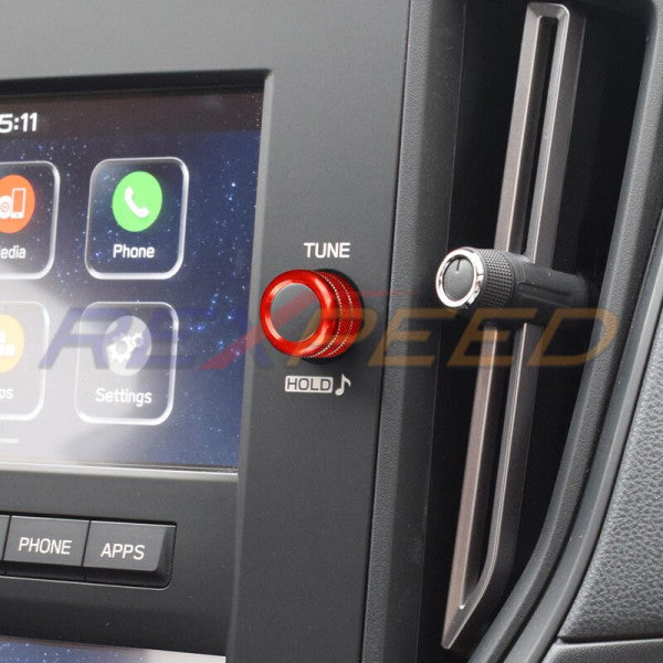 Rexpeed Aluminium Screen & Mirror Knobs Black for Subaru WRX