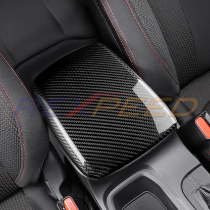 Rexpeed Dry Carbon Armrest Cover OEM Black for Subaru WRX