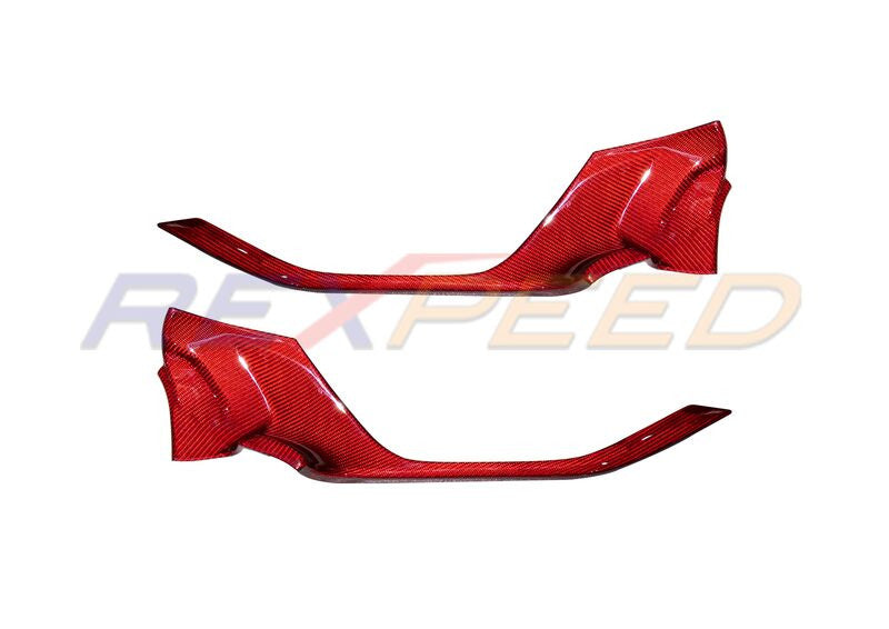 Rexpeed Dry Carbon Front Door Inner Trim Red for Subaru WRX