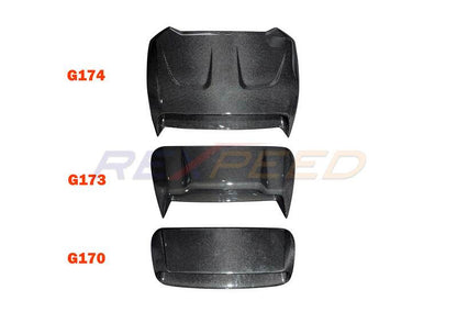Rexpeed V2 Carbon Fiber Hood Scoop Matte for Subaru WRX