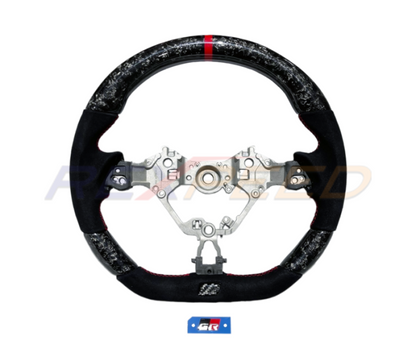 Rexpeed Forged Carbon Black Suede Steering Wheel Gloss for GR86/BRZ