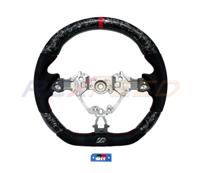 Rexpeed Forged Carbon Black Suede Steering Wheel Matte for GR86/BRZ