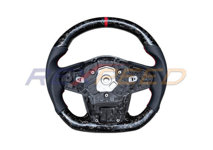 Rexpeed Forged Carbon Steering Wheel Black Leather Gloss for Toyota Su