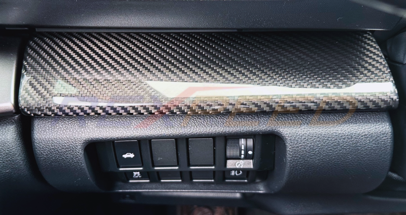 Rexpeed Dry Carbon Fibre Dash Trim Covers Red for Subaru WRX VB