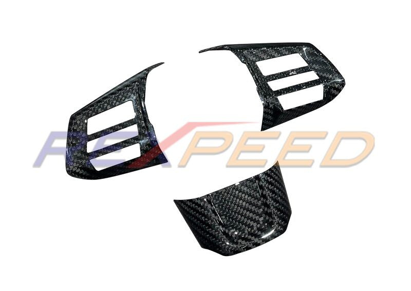 Rexpeed VA Dry Carbon Steering Wheel Cover for WRX & STI