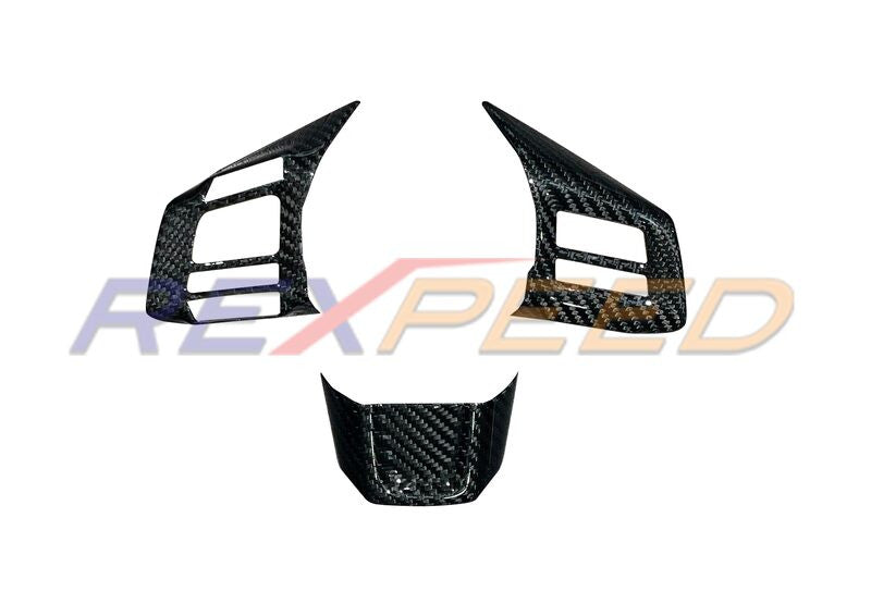 Rexpeed Dry Carbon Steering Wheel Cover Version B for Subaru WRX/STI