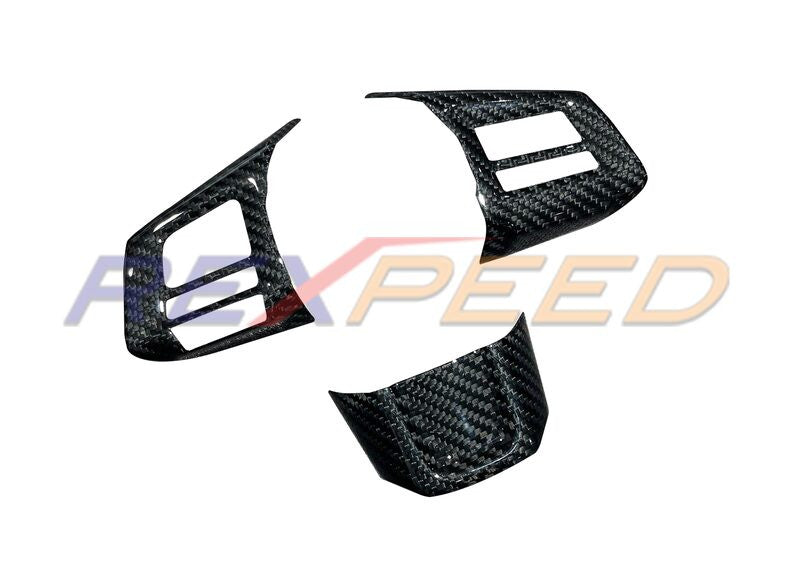 Rexpeed Dry Carbon Steering Wheel Cover Version C for Subaru WRX/STI