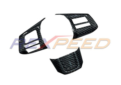 Rexpeed Dry Carbon Steering Wheel Cover Version C for Subaru WRX/STI