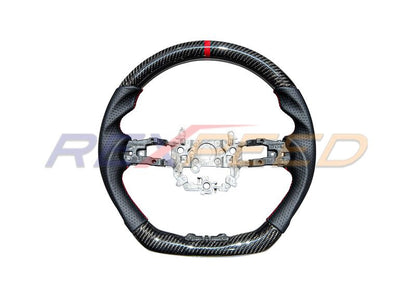 Rexpeed Carbon Fibre Steering Wheel Black Leather Matte for Honda Civi