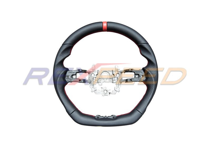 Rexpeed Steering Wheel Black Leather for Honda Civic