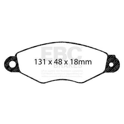 EBC Greenstuff 2000 Series Sport Brake Pad Set (DP21136) Image 1