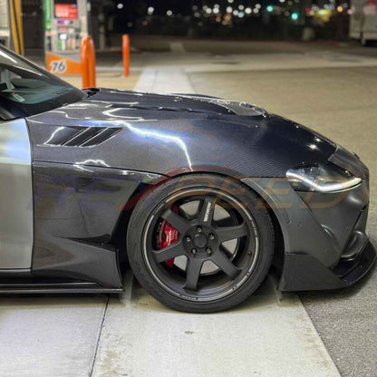 Rexpeed Supra GR Carbon Fibre Front Fender Duct Panel Matte | 2020+
