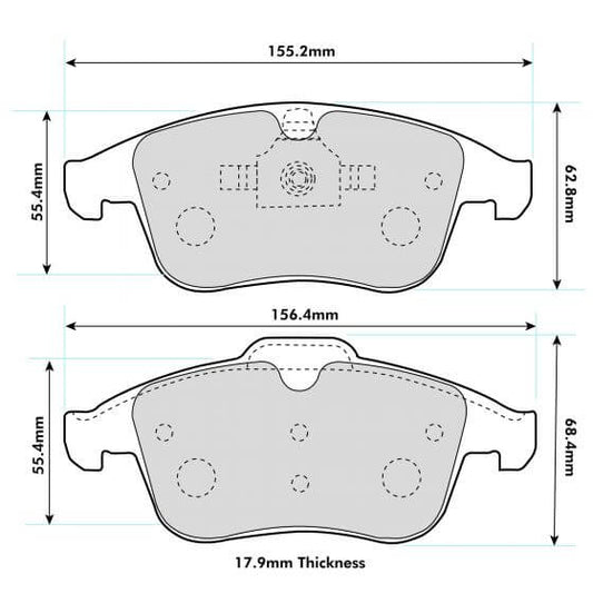 PBS Renault Clio MK4 RS 200/220 1.6 Front Performance Brake Pads 1765