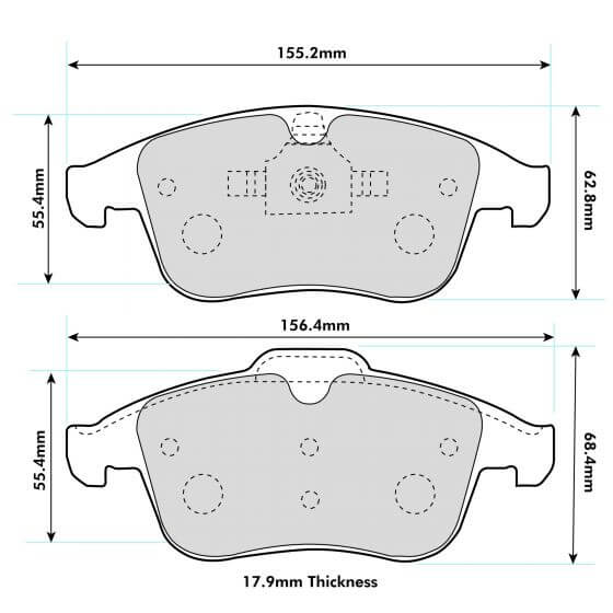 PBS Renault Clio MK4 RS 200/220 1.6 Front Performance Brake Pads 1765 - FD Racing