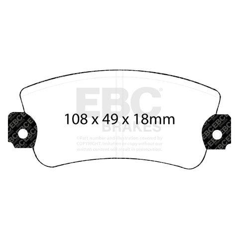 EBC Greenstuff 2000 Series Sport Brake Pad Set (DP2485) Image 1