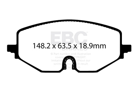 EBC Greenstuff 2000 Series Sport Brake Pad Set (DP22439) Image 1