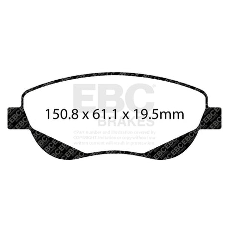 EBC Greenstuff 2000 Series Sport Brake Pad Set (DP22026) Image 2