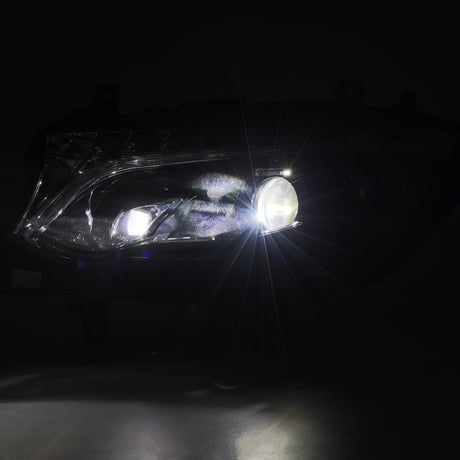 19-25 Mercedes-Benz Sprinter LUXX-Series LED Projector Headlights Alpha-Black | AlphaRex