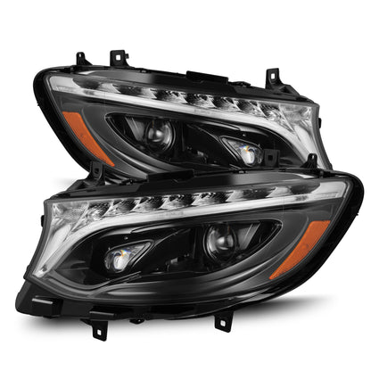 19-25 Mercedes-Benz Sprinter LUXX-Series LED Projector Headlights Alpha-Black | AlphaRex