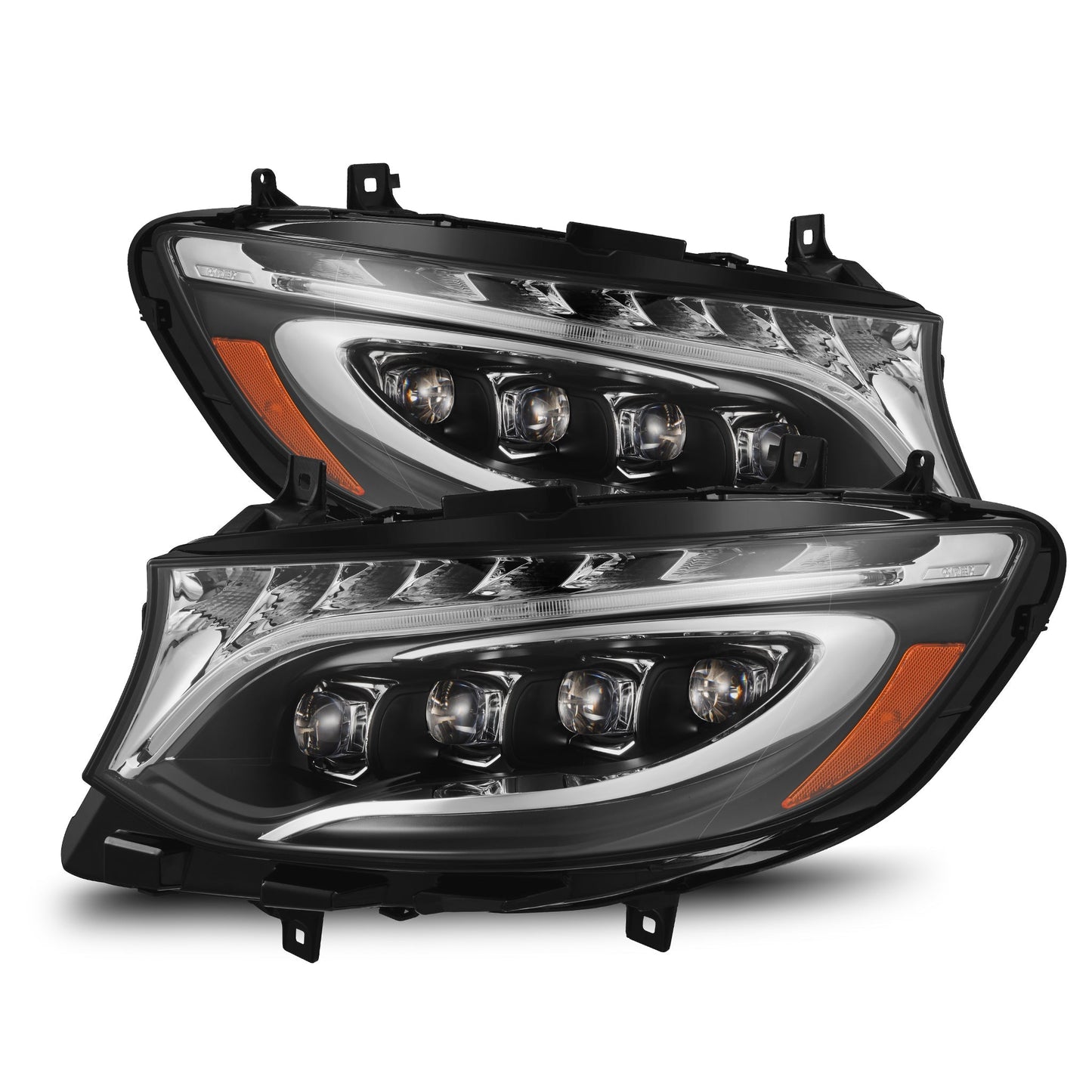 19-25 Mercedes-Benz Sprinter NOVA-Series LED Projector Headlights Black | AlphaRex