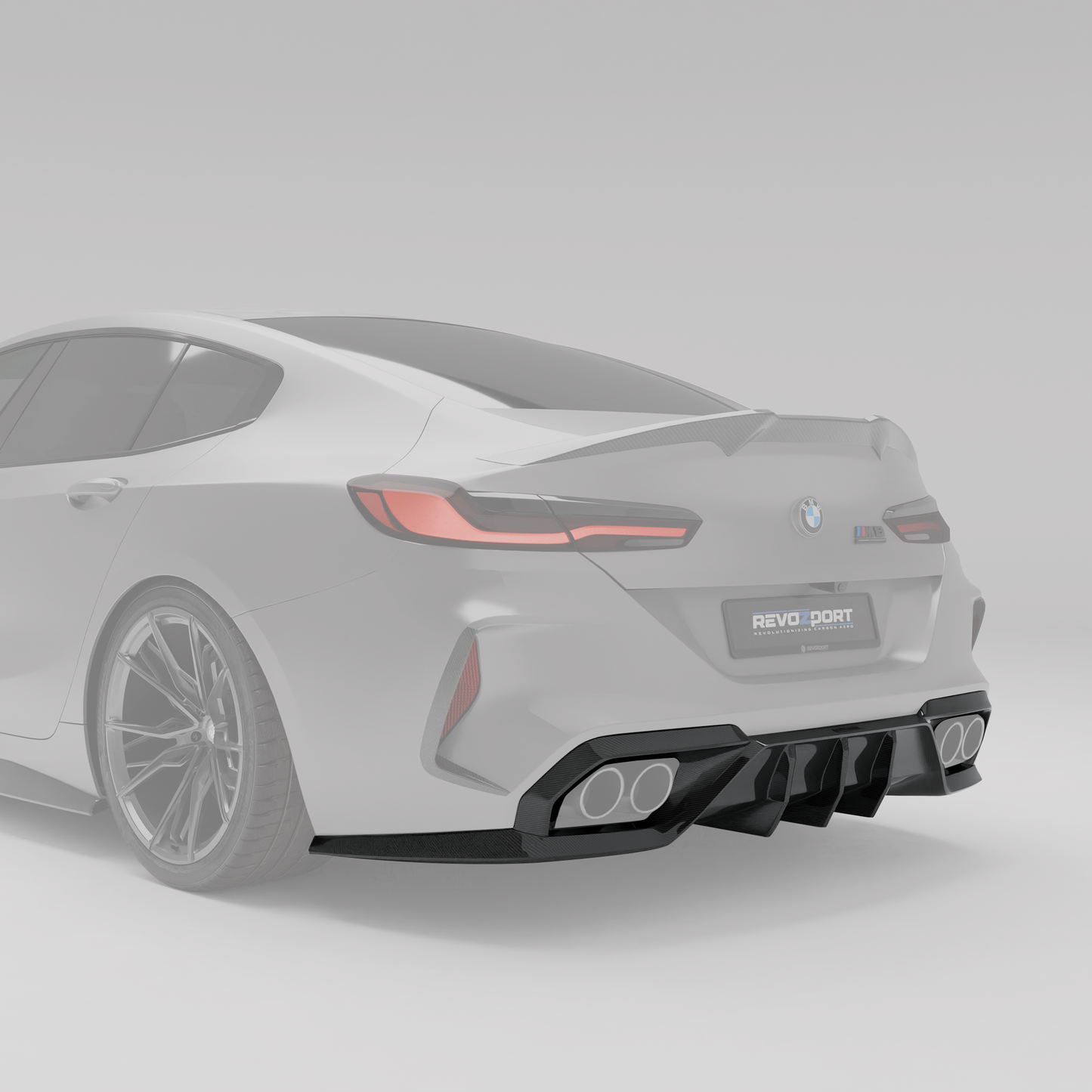 Revozport BMW M8 F93 Carbon Fiber Rear Diffuser