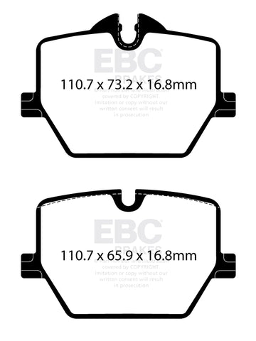EBC Racing RP-1 Track and Race Brake Pads (DP82415RP1) Image 3