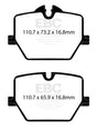 EBC Racing RP-X Track and Race Brake Pads (DP82415RPX) Image 1