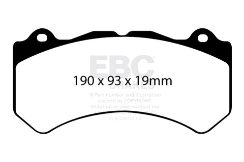 EBC RPX Track pads for Alcon  RC6    (DP81983RPX) Front Image 1