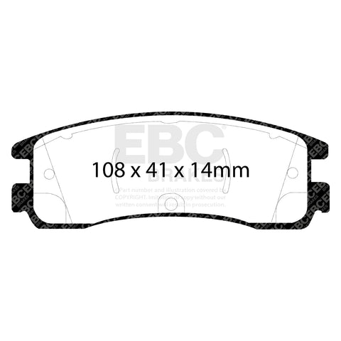 EBC Redstuff 3000 Series Sport Brake Pad Set (DP31122C) Image 3