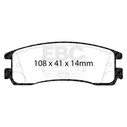 EBC Redstuff 3000 Series Sport Brake Pad Set (DP31122C) Image 3