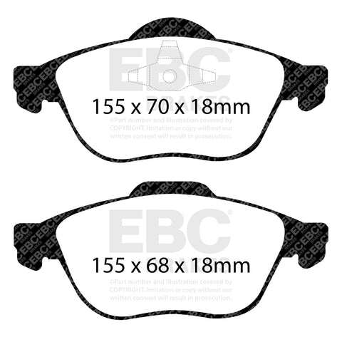 EBC Redstuff 3000 Series Sport Brake Pad Set (DP31353C) Image 1