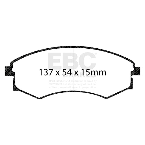 EBC Greenstuff 2000 Series Sport Brake Pad Set (DP21358/2) Image 4