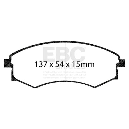 EBC Greenstuff 2000 Series Sport Brake Pad Set (DP21358/2) Image 4