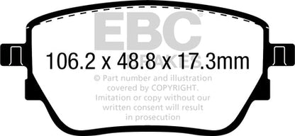 EBC Greenstuff 2000 Series Sport Brake Pad Set (DP22389) Image 3