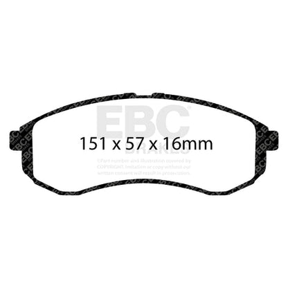 EBC Greenstuff 6000 Series Truck and SUV Brake Pad Set (DP61481) Image 2