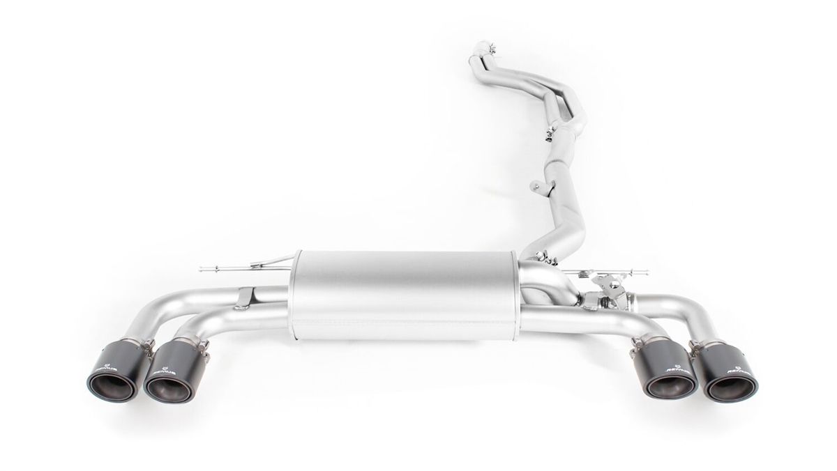 Axle-Back / Cat-Back System for BMW M550i xDrive 4x 102mm Black Chrome Rolled Edge Tips